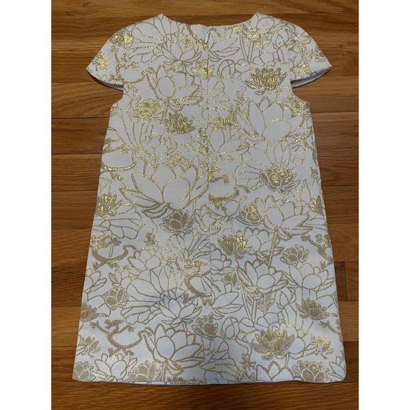 Disney Princess Mulan Girls Dress Gold Floral Jeweled Size 4 Party Holiday‎ EUC - Picture 2 of 7